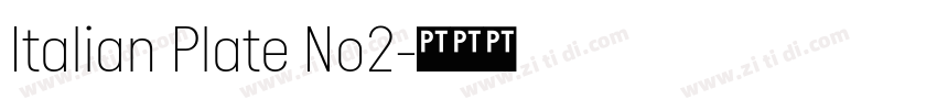 Italian Plate No2字体转换